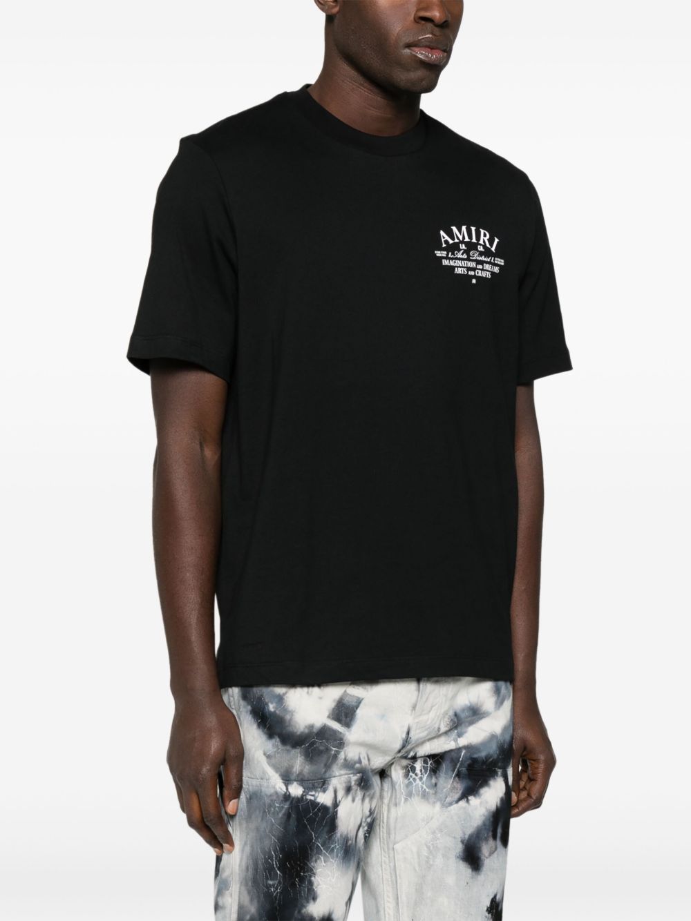 T-shirt a maniche corte con logo  in nero 