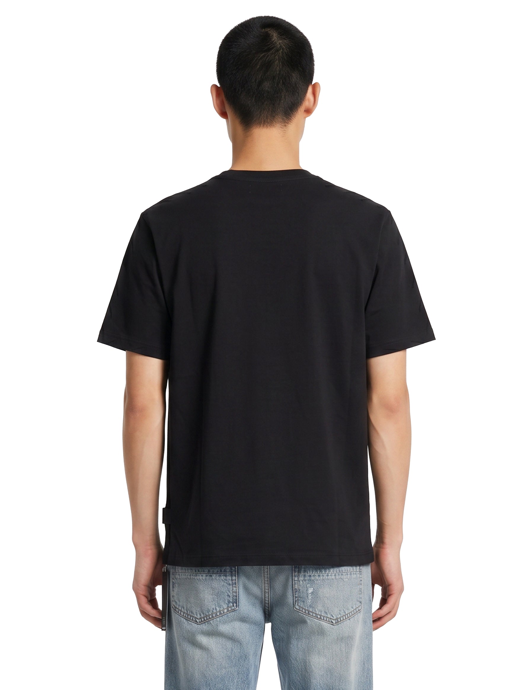 T-shirt a maniche corte con logo  in nero 