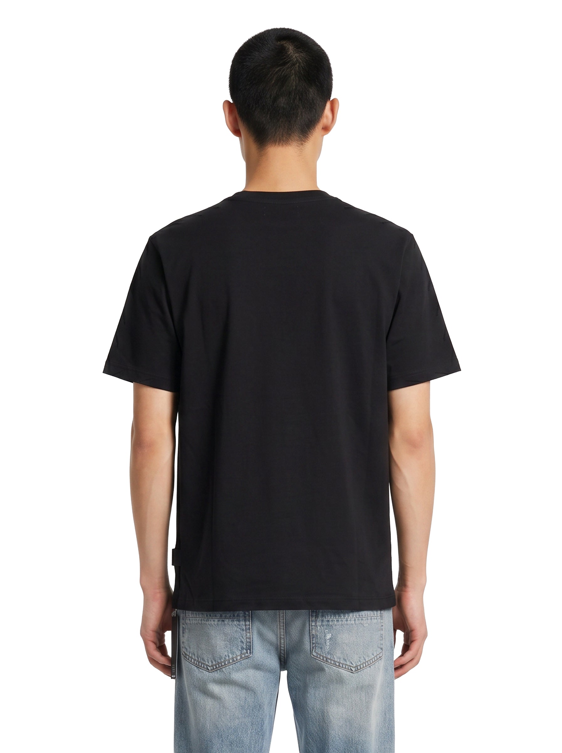 T-shirt a maniche corte con logo  in nero 