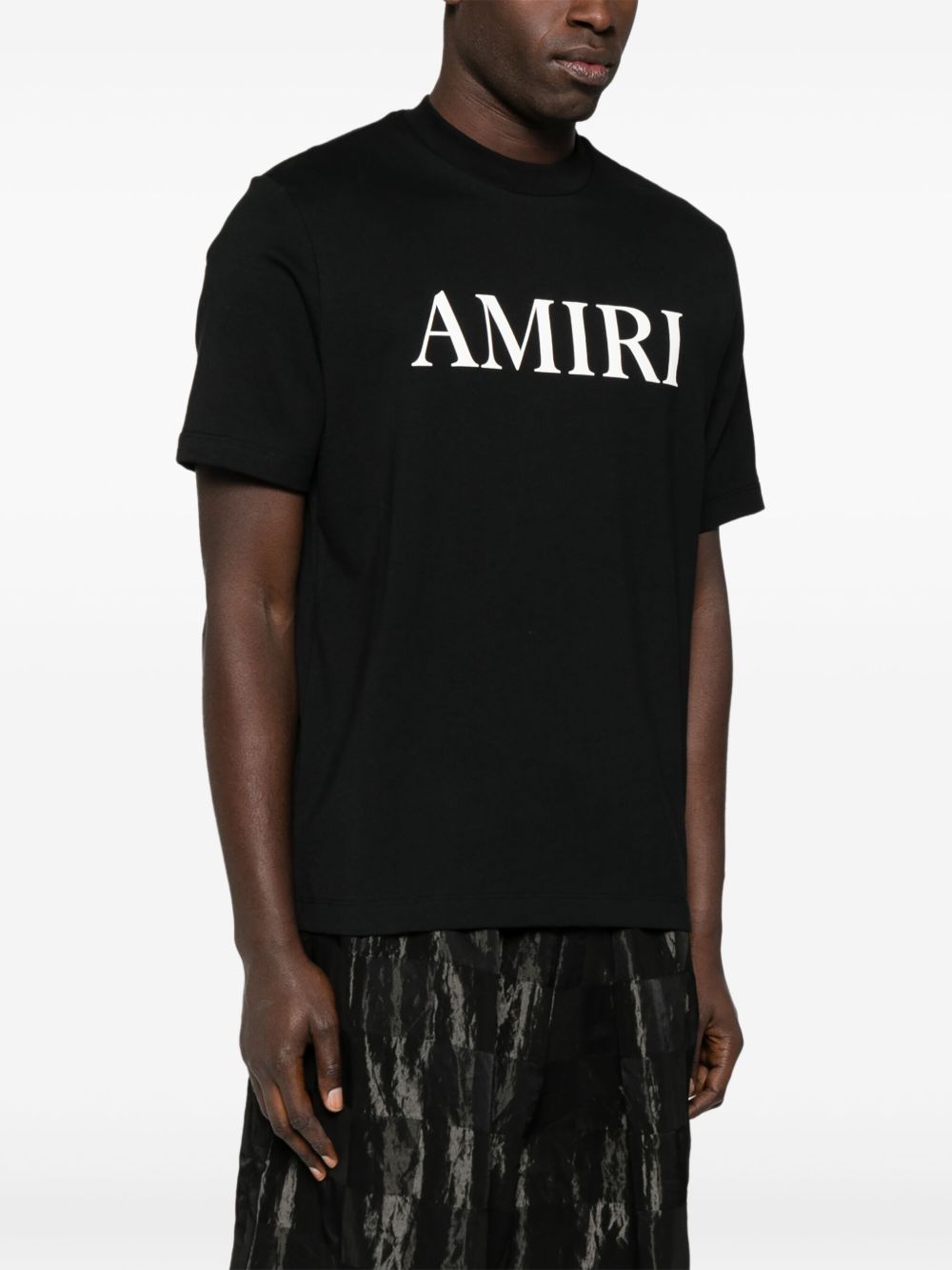 T-shirt a maniche corte con logo  in nero 