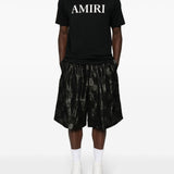T-shirt a maniche corte con logo  in nero 