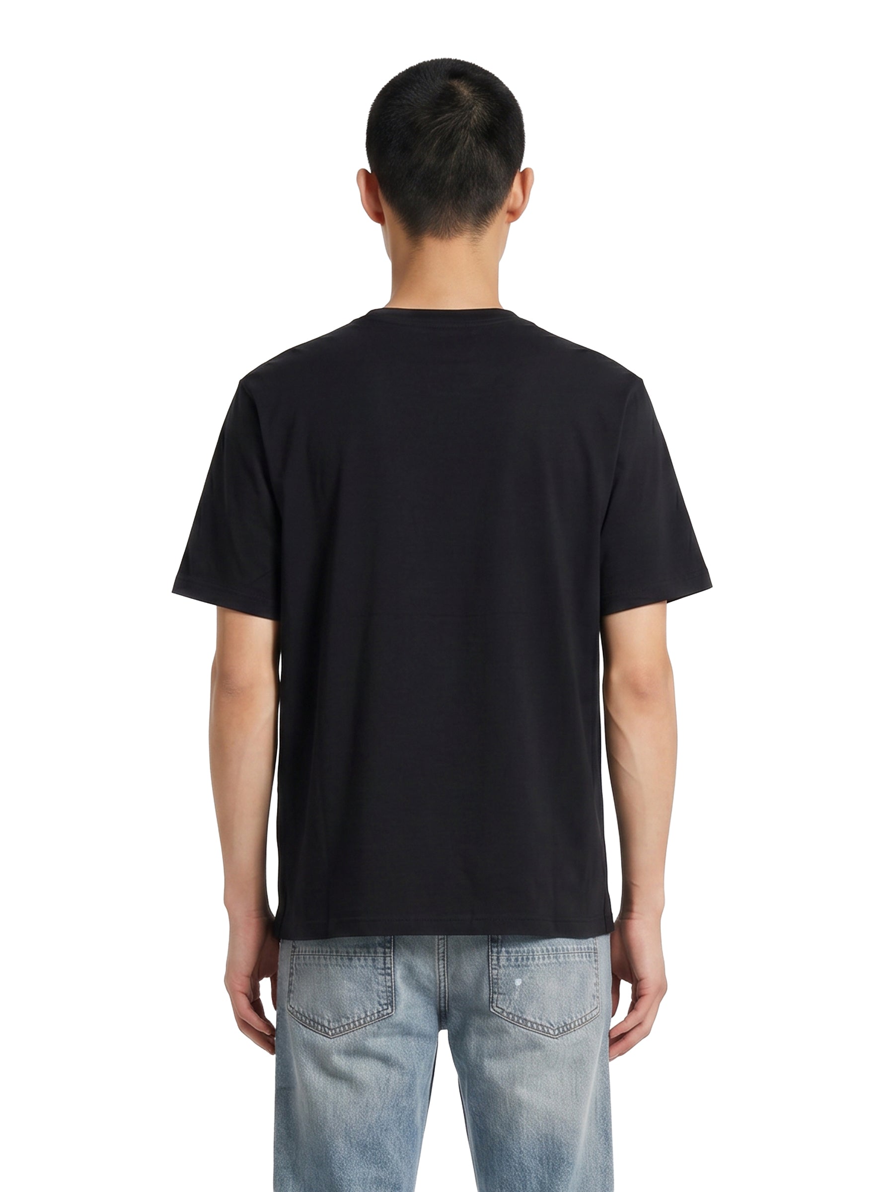 T-shirt a maniche corte con logo  in nero 