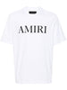 Short-sleeved T-shirt with logo in white