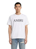 Short-sleeved T-shirt with logo in white