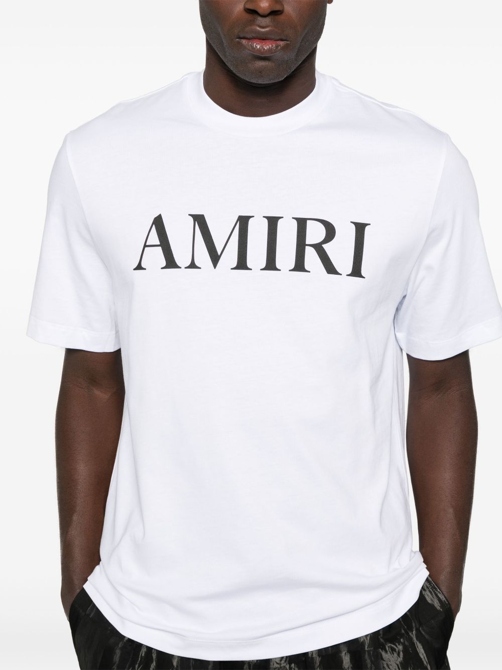 T-shirt a maniche corte con logo  in bianco 