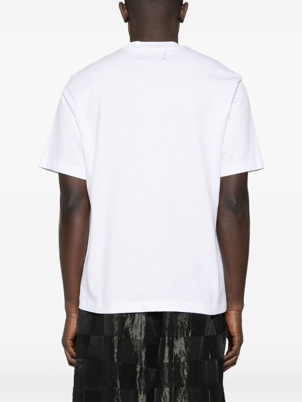T-shirt a maniche corte con logo  in bianco 