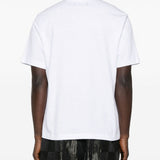 T-shirt a maniche corte con logo  in bianco 