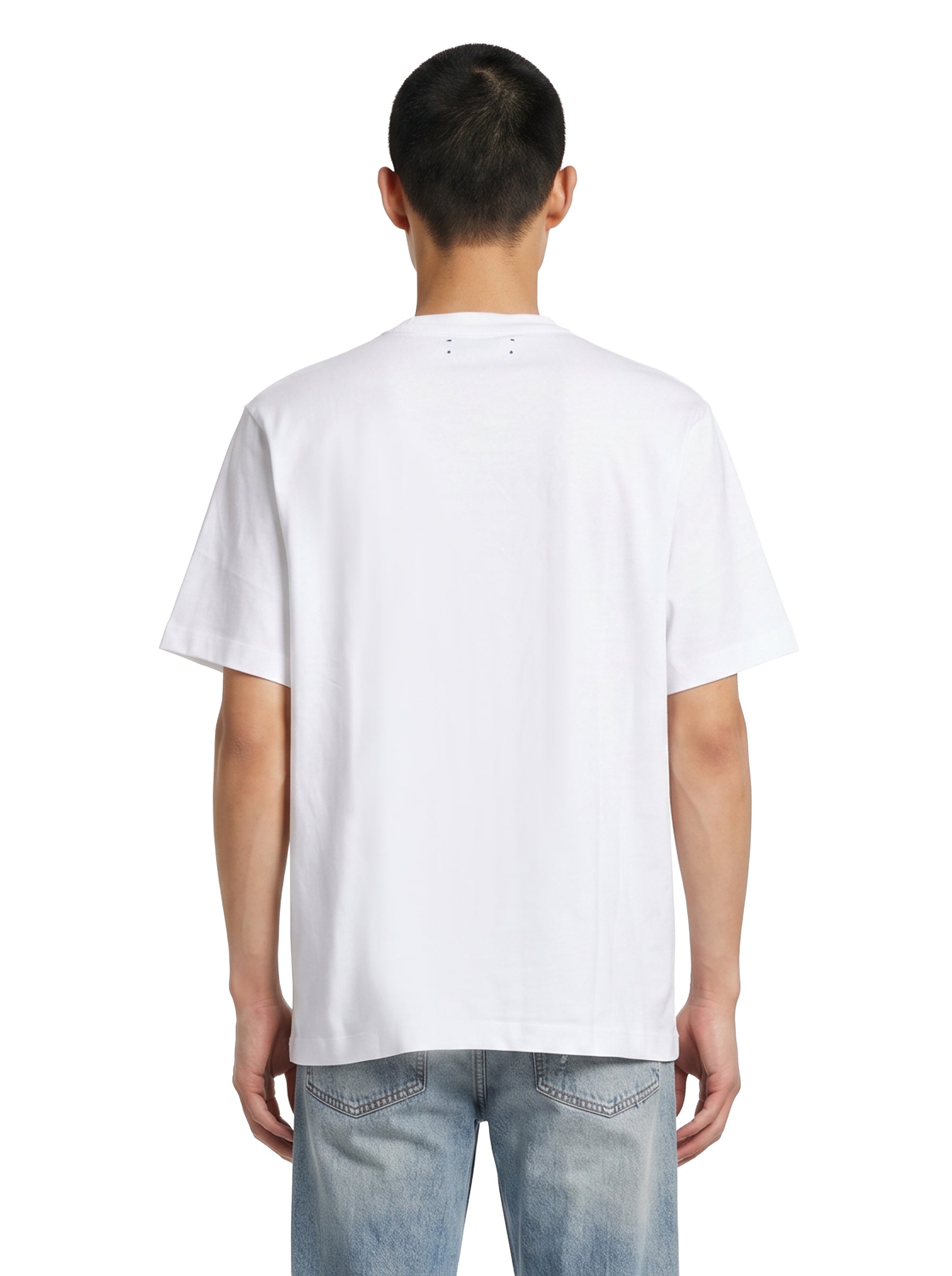 T-shirt a maniche corte con logo  in bianco 