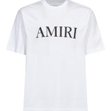 T-shirt a maniche corte con logo  in bianco 