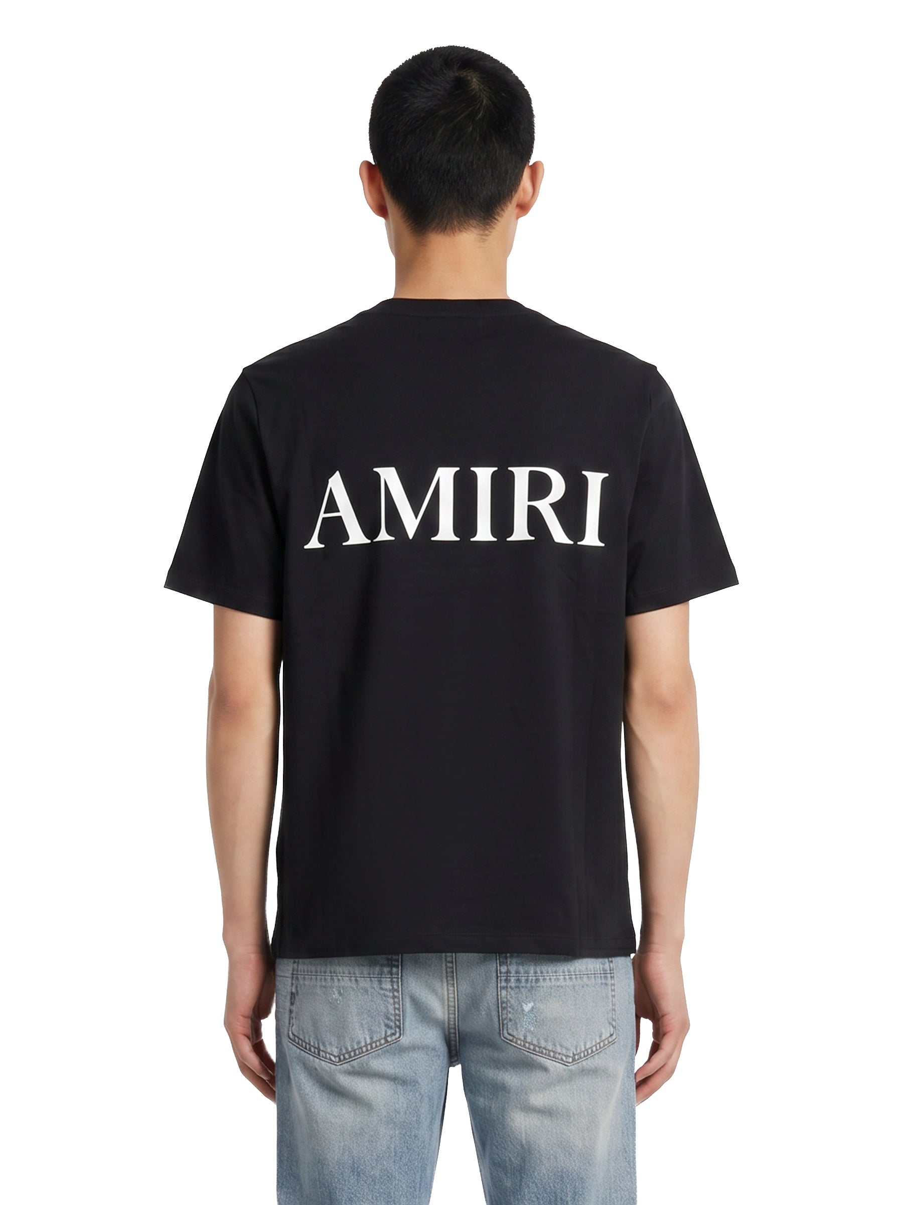 T-shirt a maniche corte con logo  in nero 