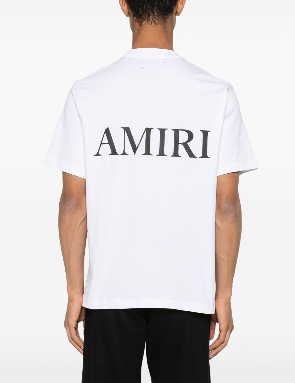 T-shirt a maniche corte con logo in bianco 