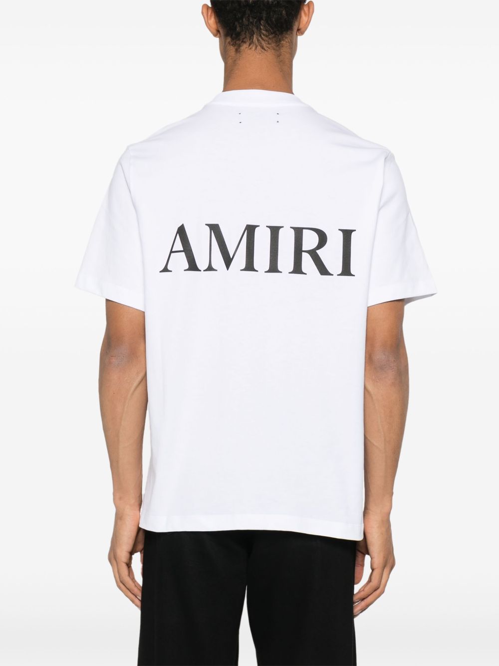 T-shirt a maniche corte con logo in bianco 