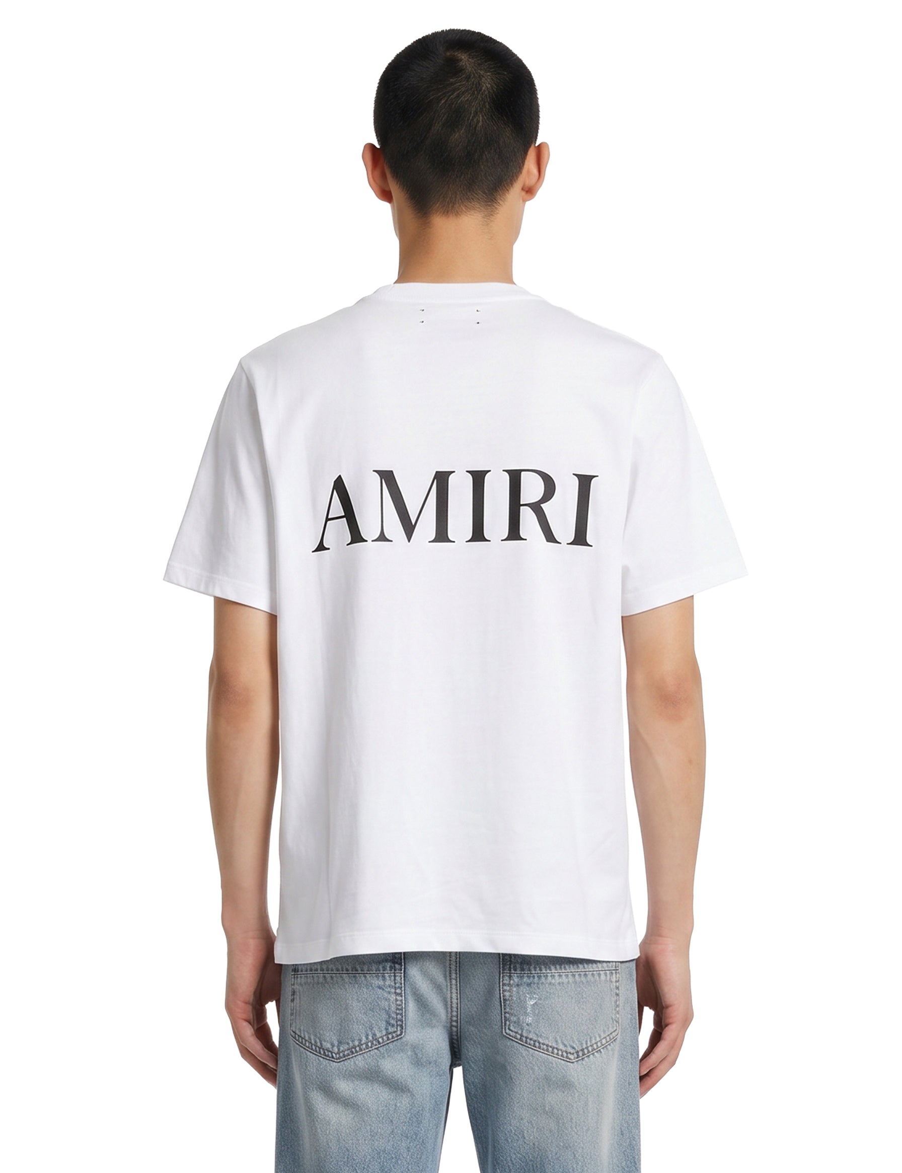 T-shirt a maniche corte con logo in bianco 