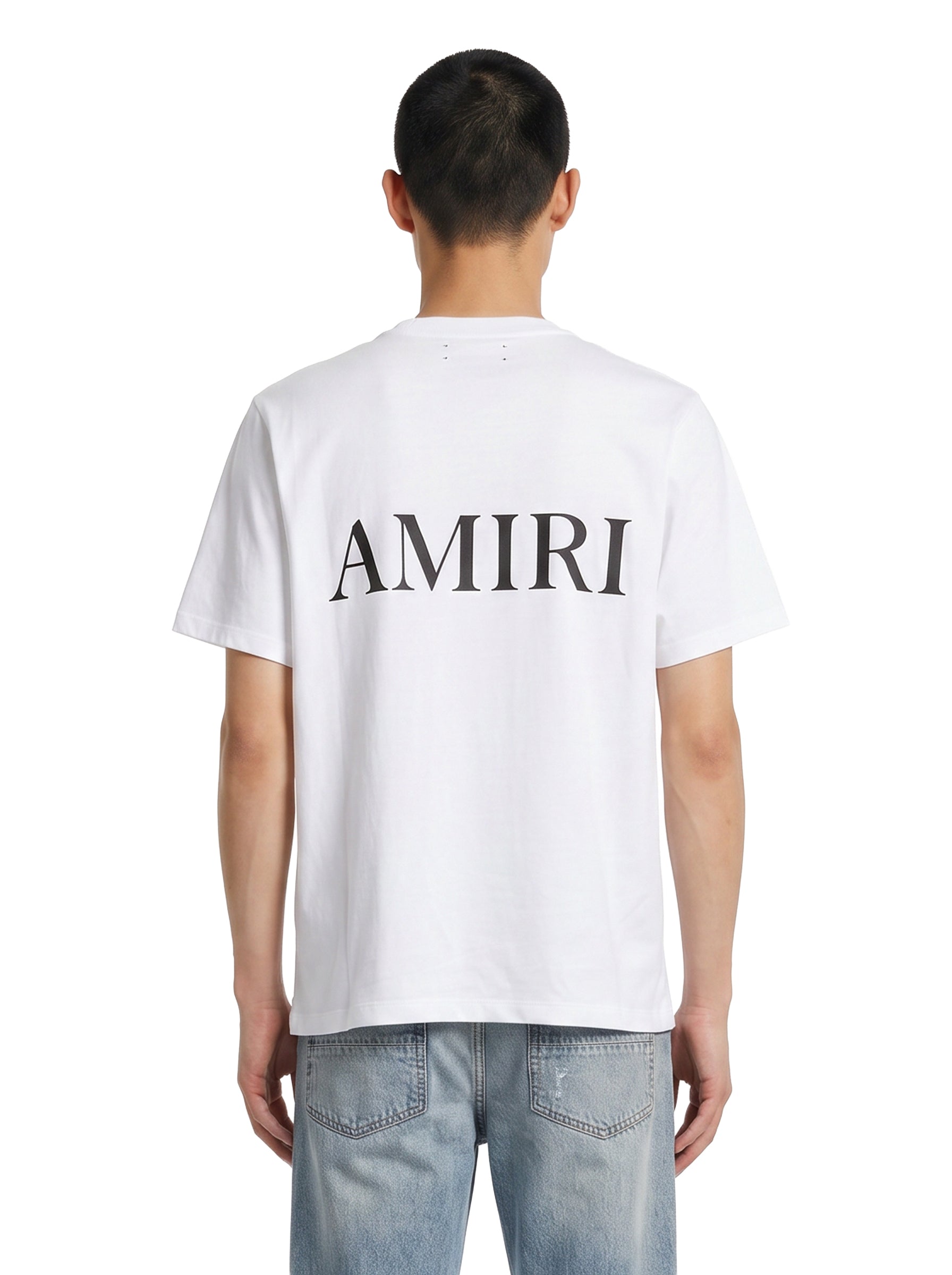 T-shirt a maniche corte con logo in bianco 