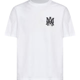 T-shirt a maniche corte con logo in bianco 