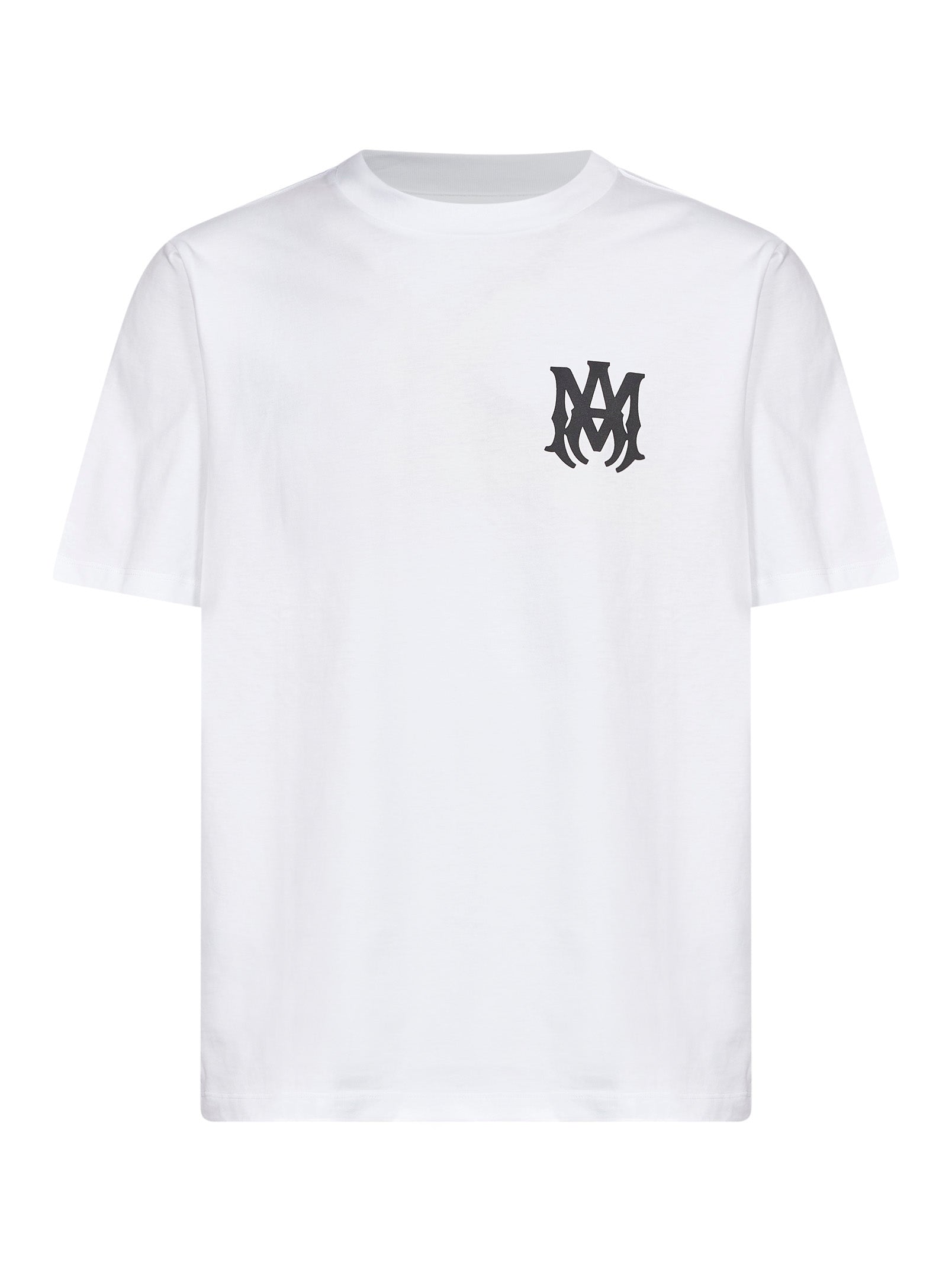 T-shirt a maniche corte con logo in bianco 