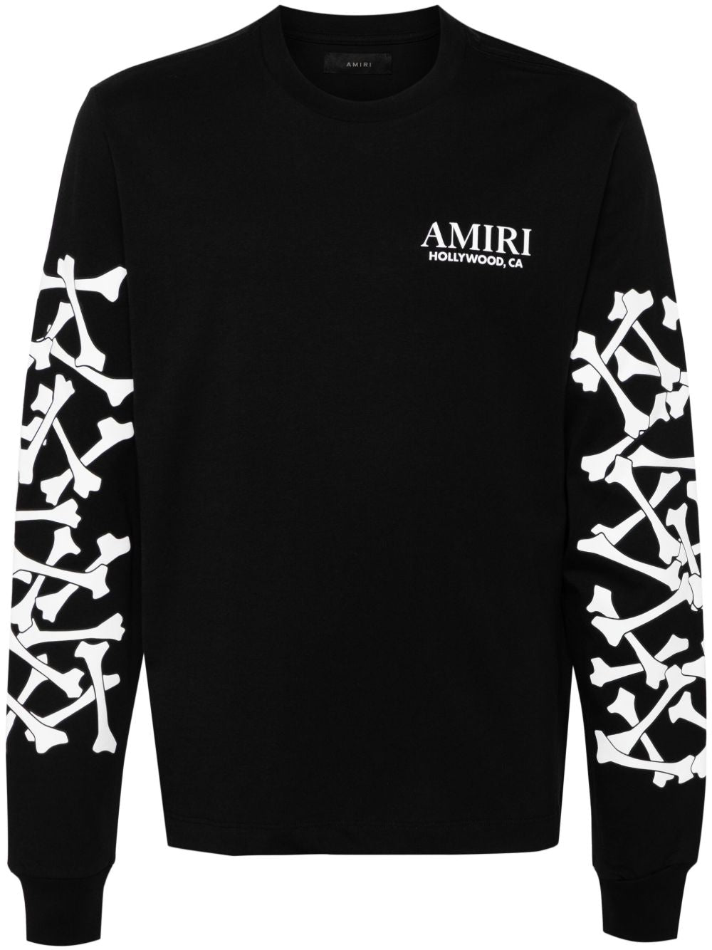 T-shirt Bones Stacked a maniche lunghe in nero 