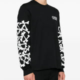 T-shirt Bones Stacked a maniche lunghe in nero 