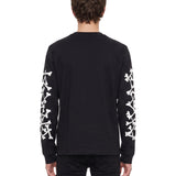 T-shirt Bones Stacked a maniche lunghe in nero 