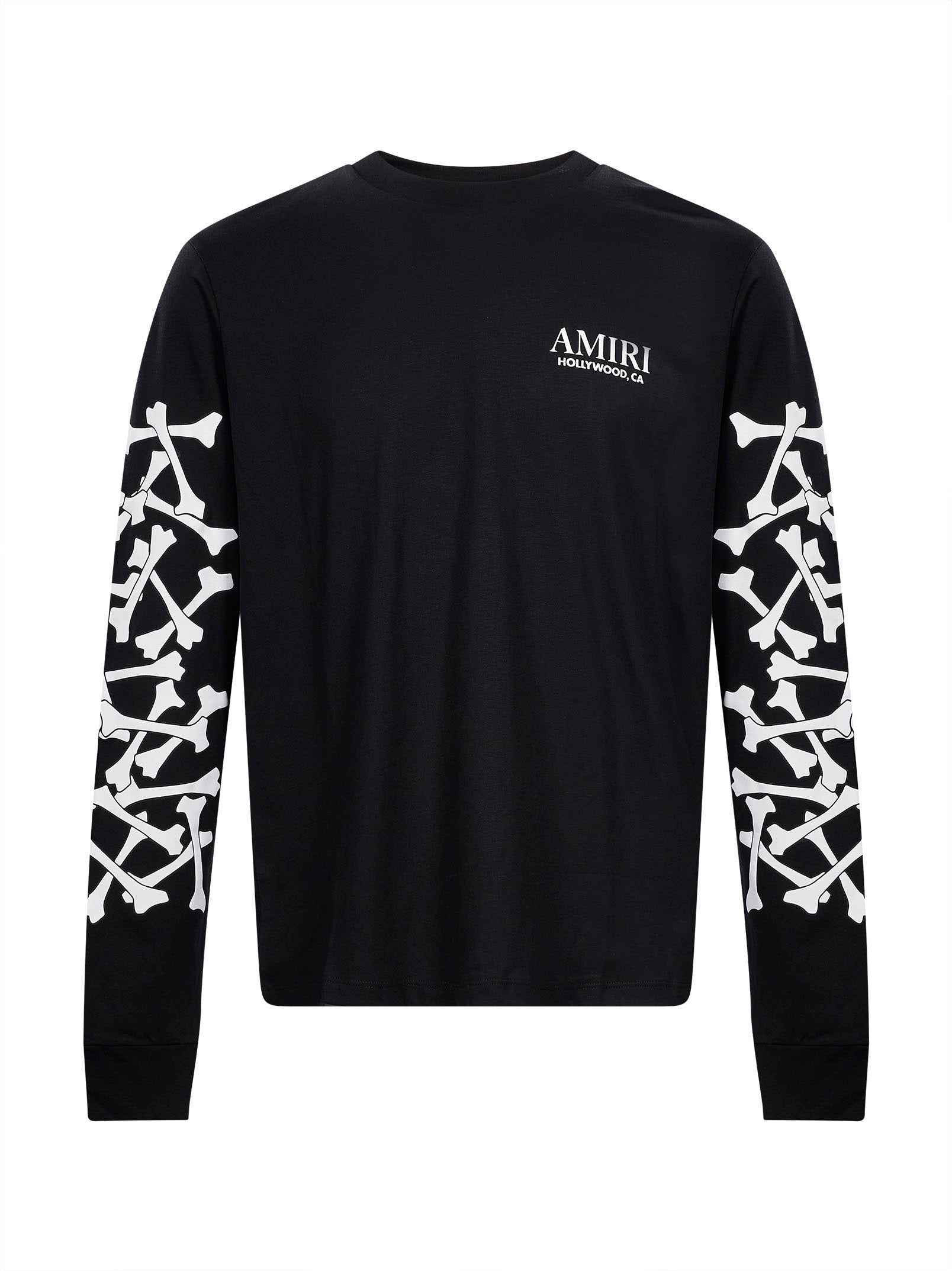 T-shirt Bones Stacked a maniche lunghe in nero 