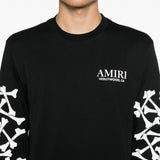 T-shirt Bones Stacked a maniche lunghe in nero 