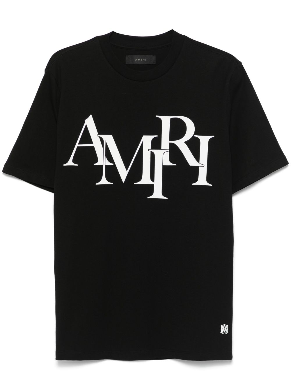 T-shirt a maniche corte con logo in nero 