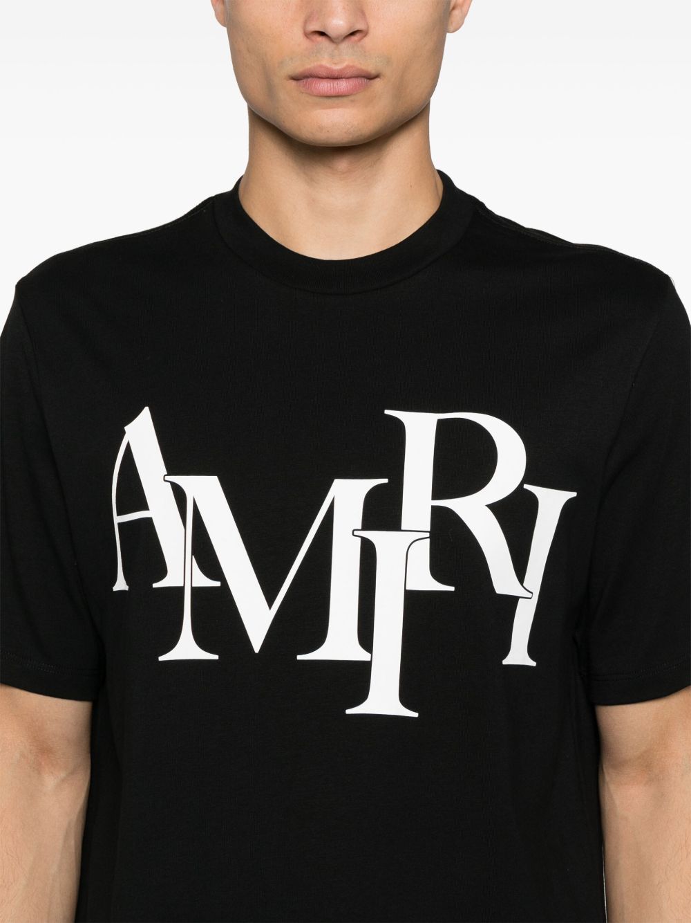 T-shirt a maniche corte con logo in nero 