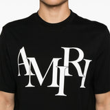 T-shirt a maniche corte con logo in nero 