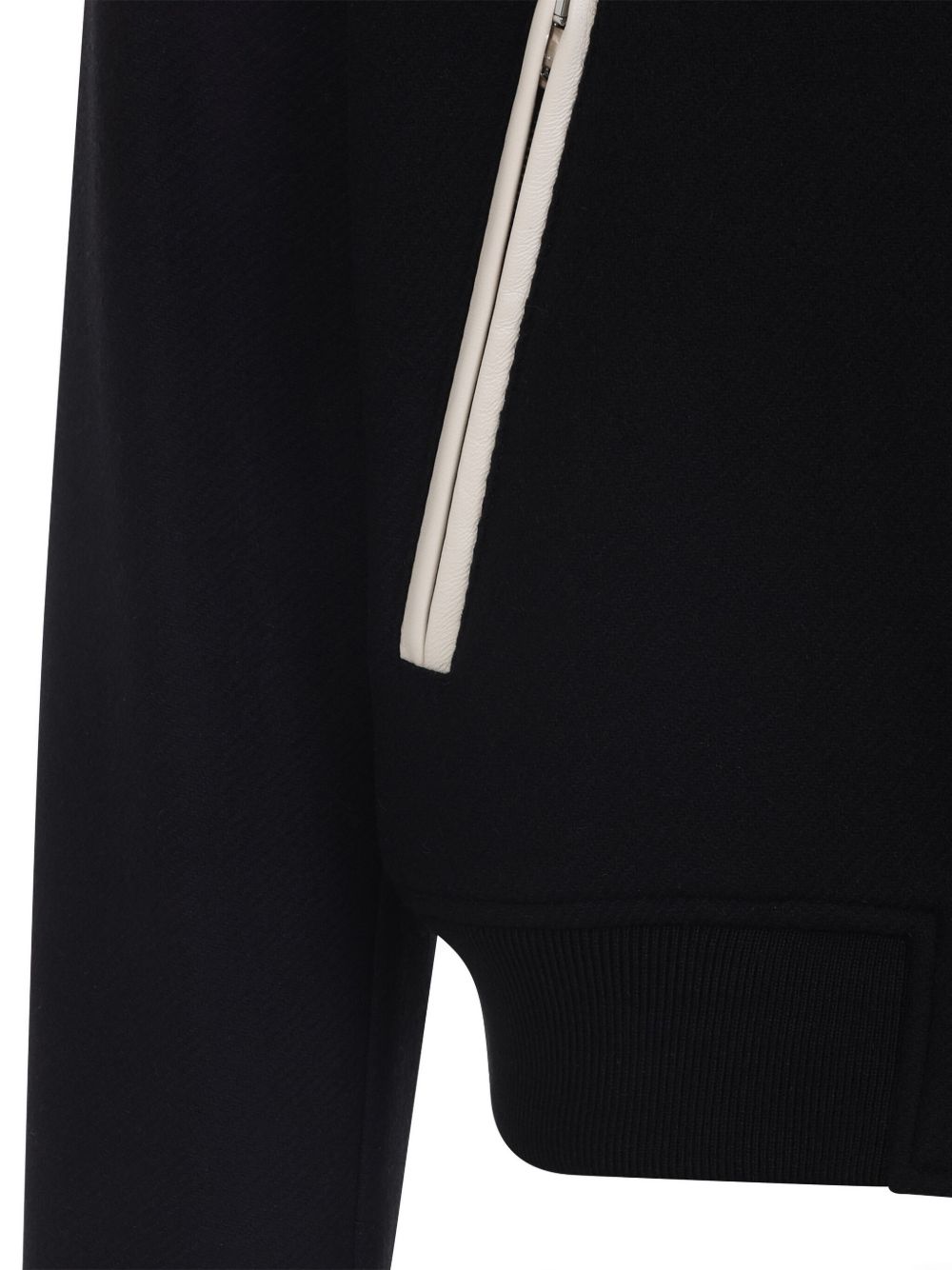 Giacca Varsity con ricamo in nero 