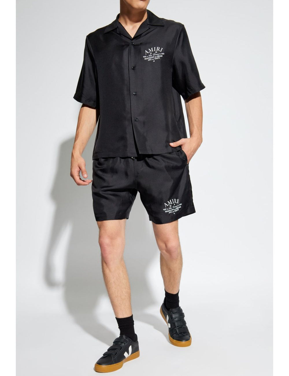 Shorts Arts District con coulisse in nero 