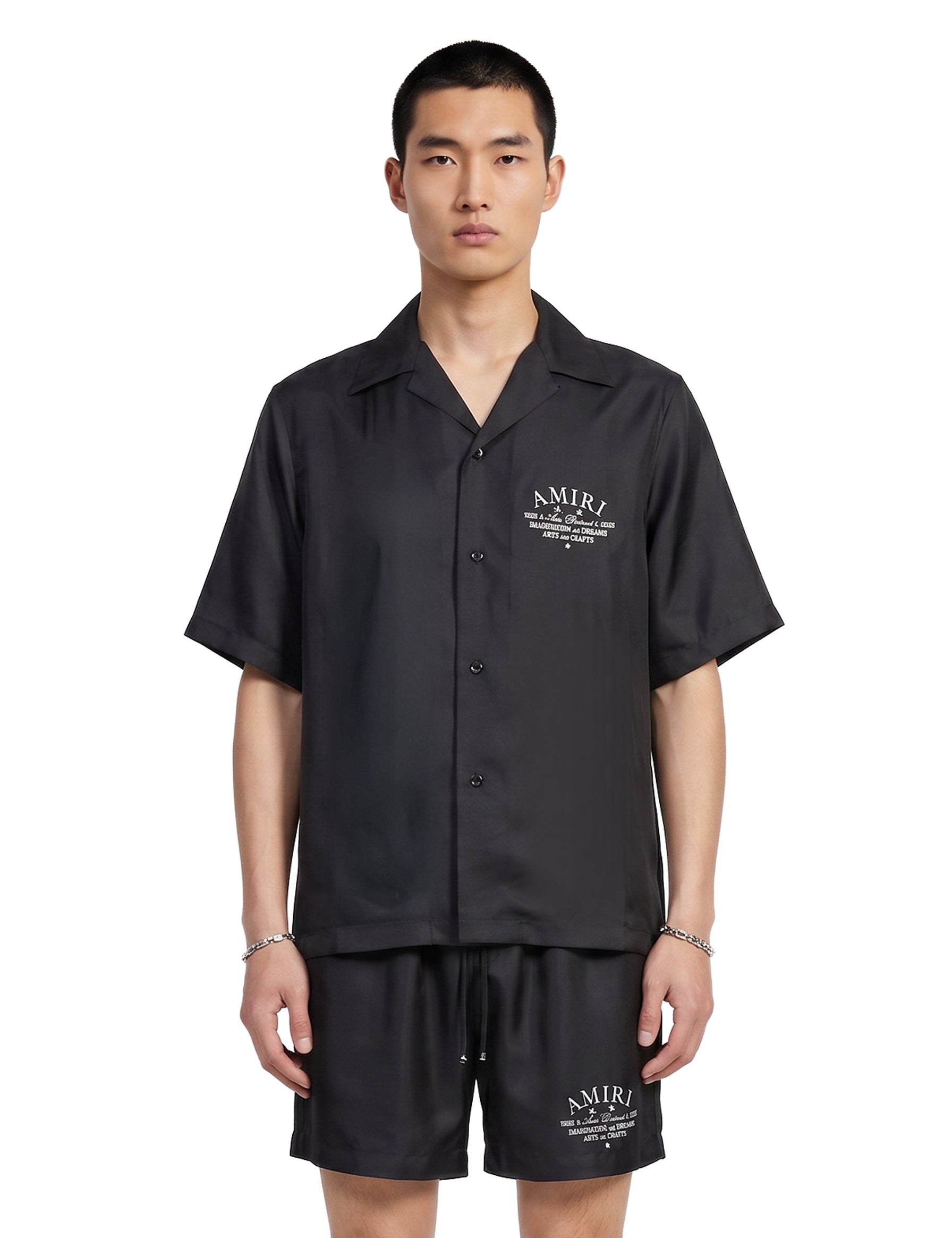 Camicia a maniche corte in nero 