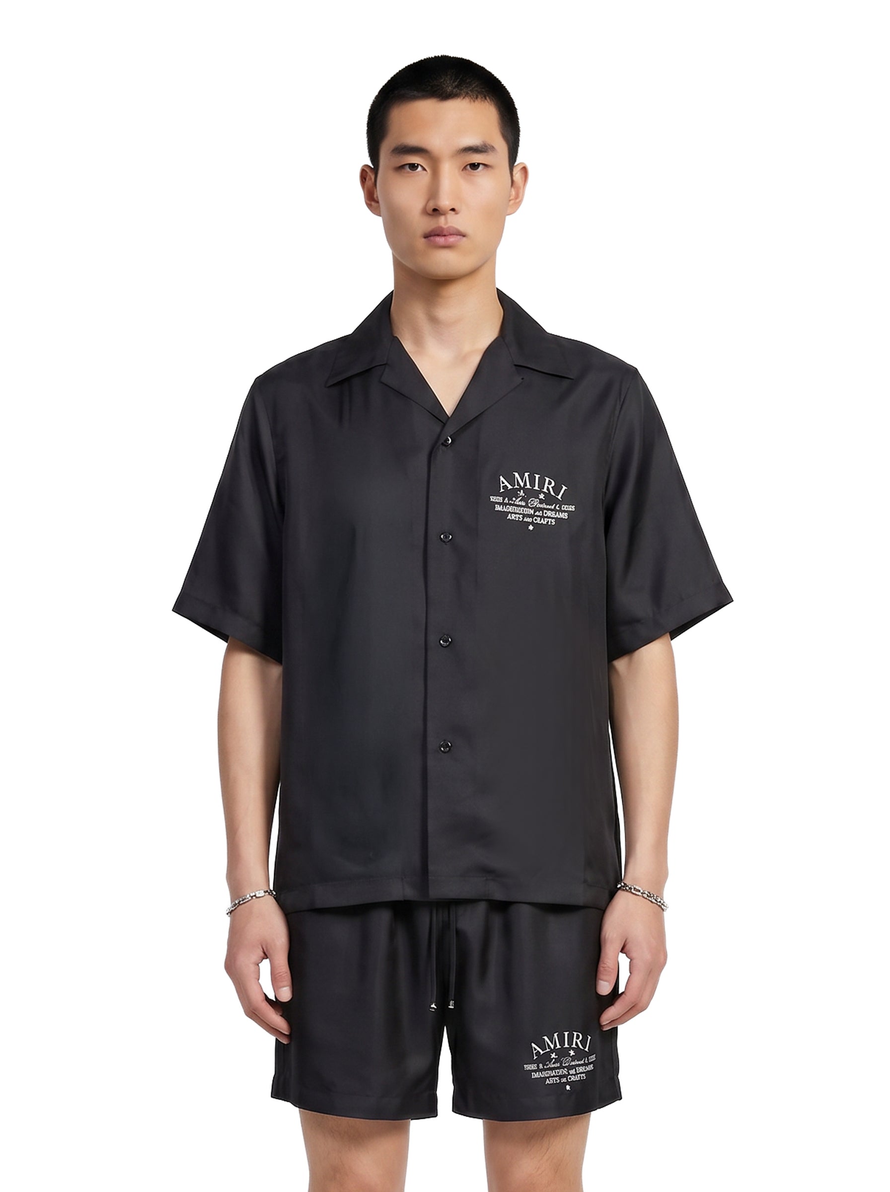 Camicia a maniche corte in nero 