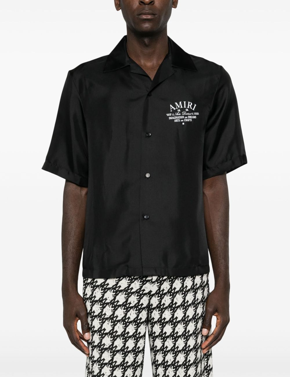 Camicia a maniche corte in nero 