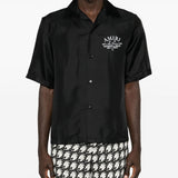 Camicia a maniche corte in nero 