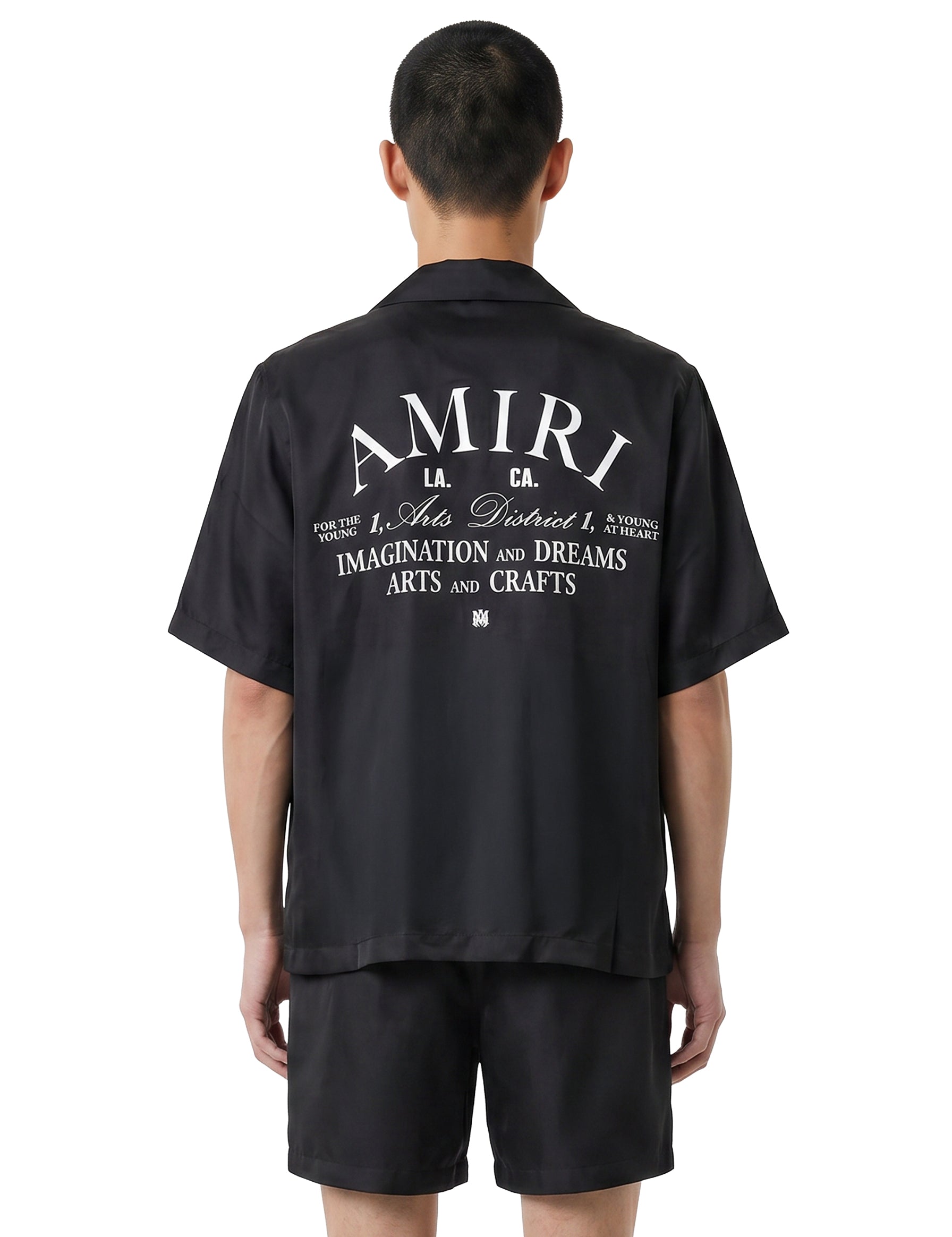 Camicia a maniche corte in nero 