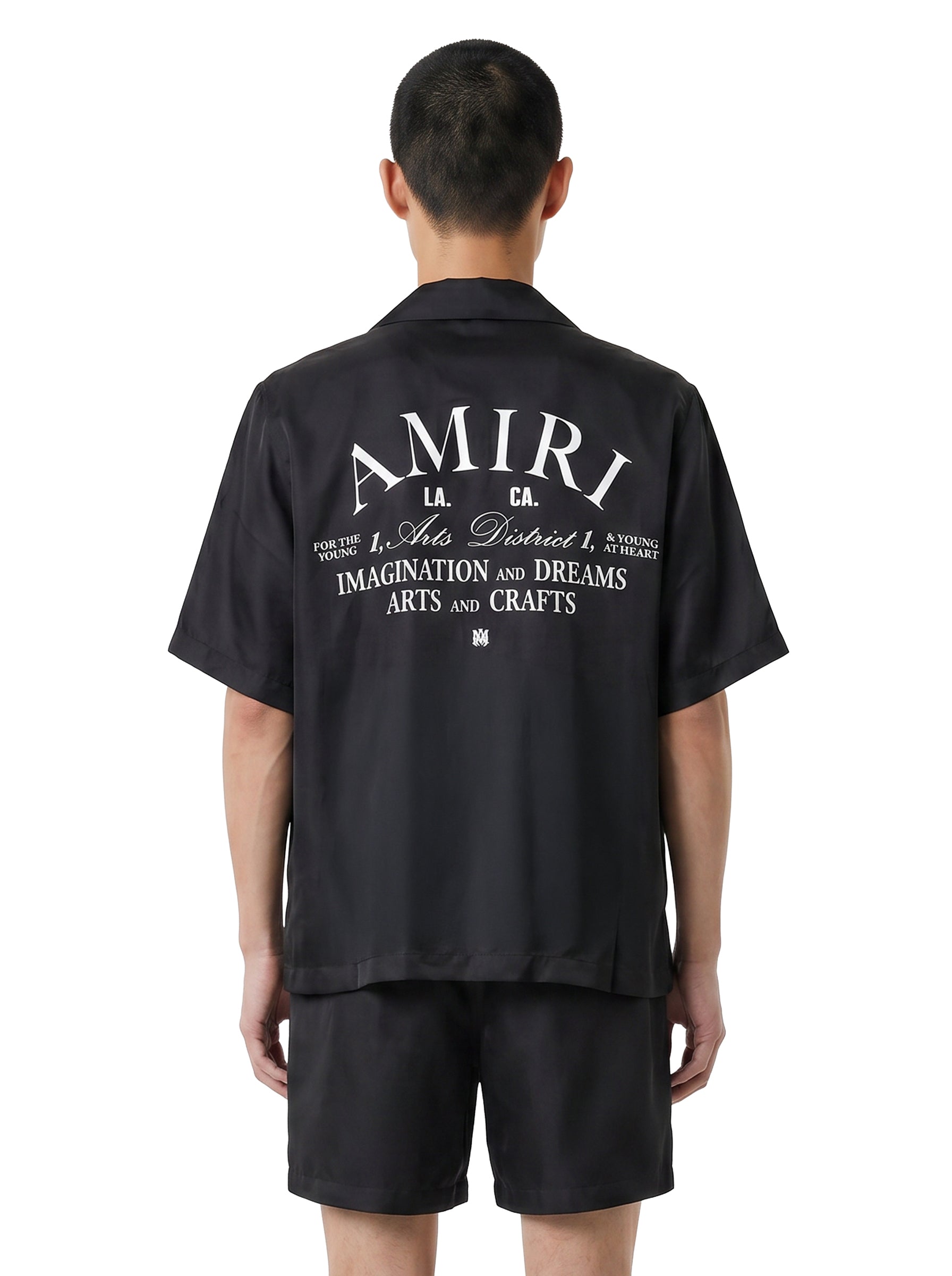 Camicia a maniche corte in nero 