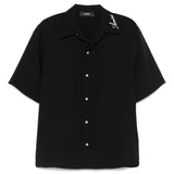 Camicia a maniche corte in nero 
