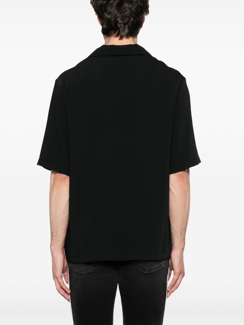 Camicia a maniche corte in nero 