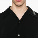 Camicia a maniche corte in nero 