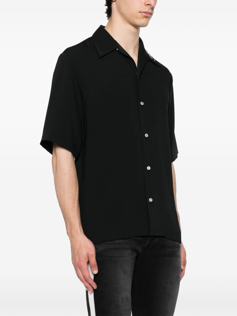 Camicia a maniche corte in nero 