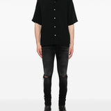 Camicia a maniche corte in nero 