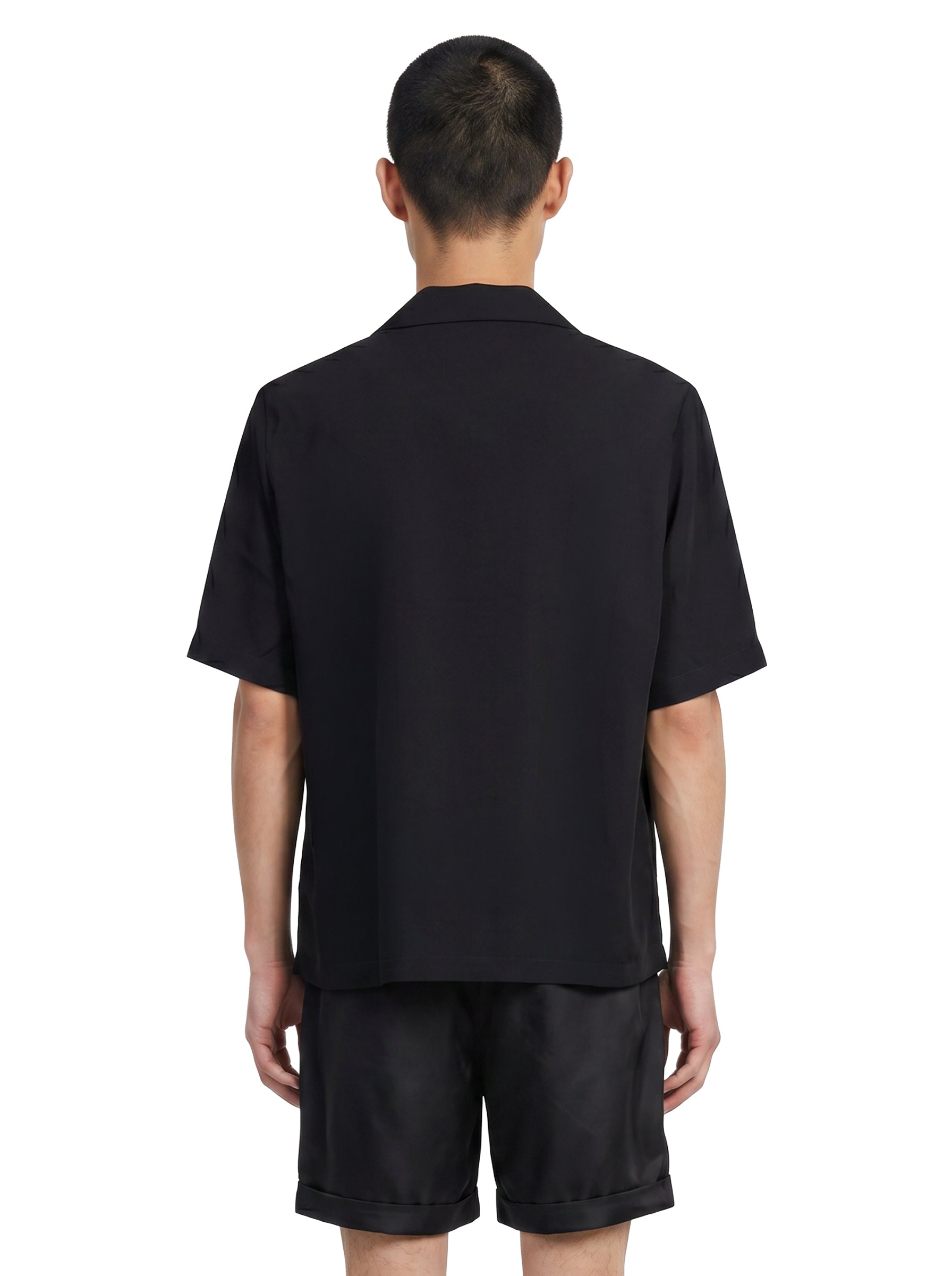 Camicia a maniche corte in nero 