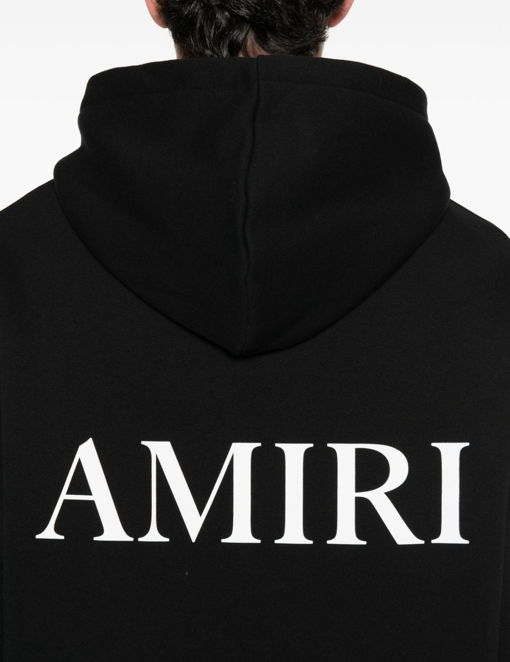 Felpa con cappuccio e ricamo con logo in nero 