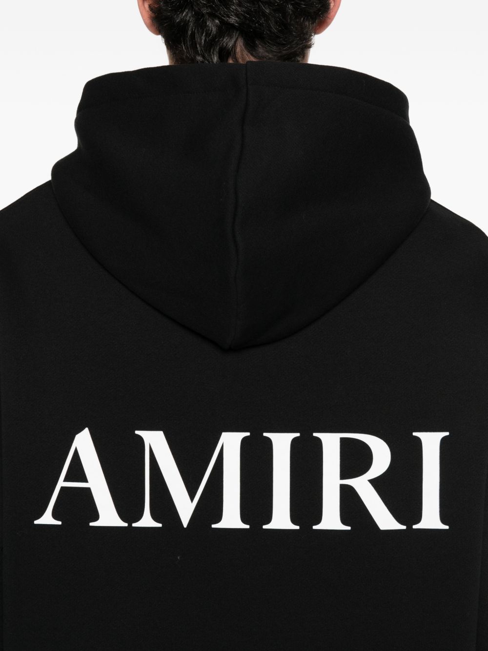 Felpa con cappuccio e ricamo con logo in nero 