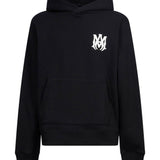 Felpa con cappuccio e ricamo con logo in nero 