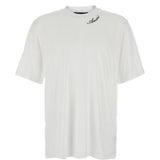 T-shirt a maniche corte con logo  in bianco 