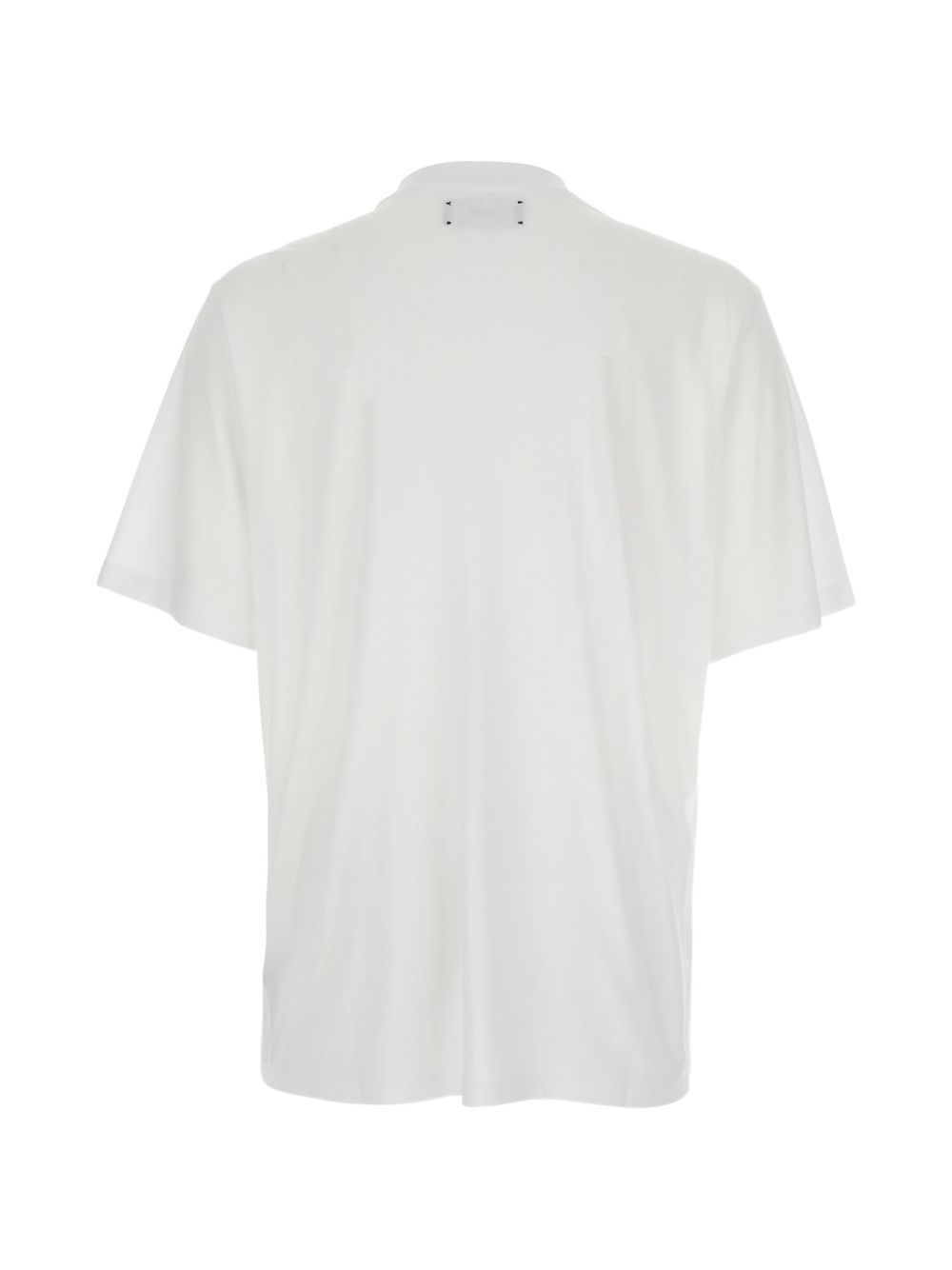T-shirt a maniche corte con logo  in bianco 