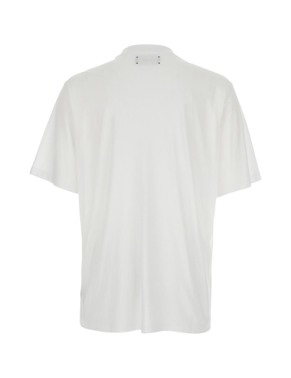 T-shirt a maniche corte con logo  in bianco 