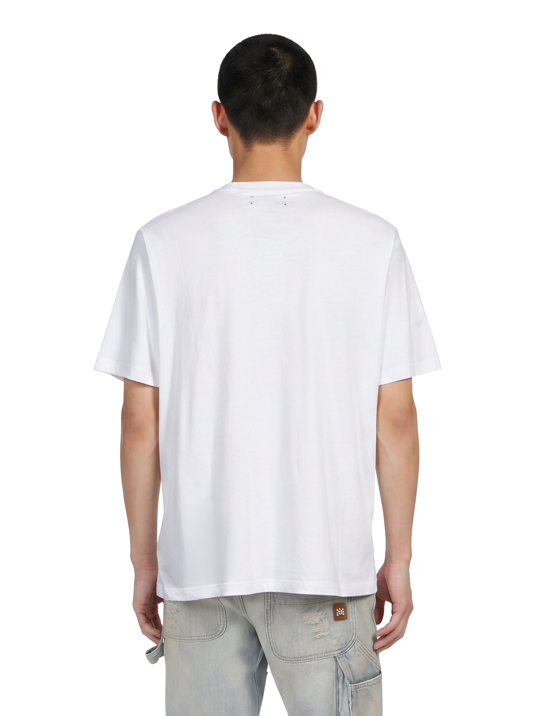 T-shirt a maniche corte con logo  in bianco 