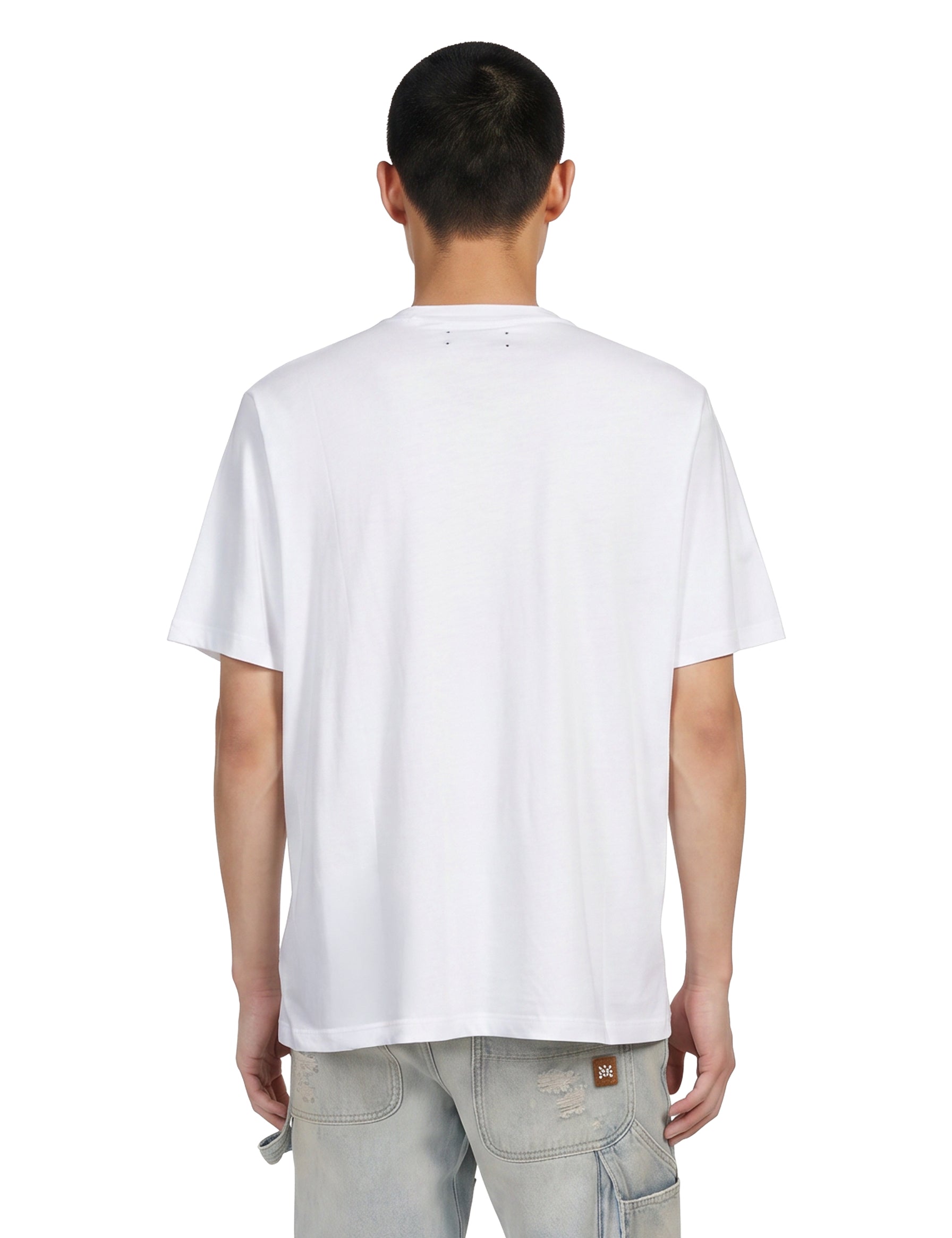 T-shirt a maniche corte con logo  in bianco 